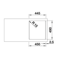 Кухонная мойка Blanco Naya 45 527126 (мягкий белый) - Превью изображения №4 — Интернет-магазин Time-Shop