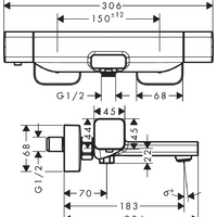 Смеситель Hansgrohe Ecostat E 15774000 - Превью изображения №2 — Интернет-магазин Time-Shop