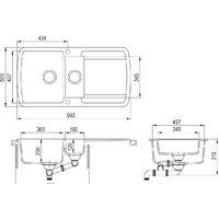 Кухонная мойка Aquasanita Lira SQL151AW (black metallic 601) - Превью изображения №2 — Интернет-магазин Time-Shop