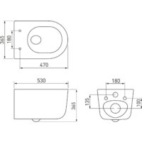 Унитаз подвесной Berges Wasserhaus Tornas Rimless 082137 - Превью изображения №3 — Интернет-магазин Time-Shop