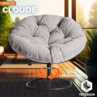 Офисное кресло TetChair Cloude Home (рогожка серо-бежевый) - Превью изображения №3 — Интернет-магазин Time-Shop