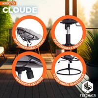 Офисное кресло TetChair Cloude Home (рогожка серо-бежевый) - Превью изображения №8 — Интернет-магазин Time-Shop