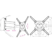 Кронштейн для телевизора Kromax OPTIMA-406 (серый) - Превью изображения №2 — Интернет-магазин Time-Shop