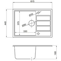 Кухонная мойка Marblan Recta L (иней) - Превью изображения №5 — Интернет-магазин Time-Shop