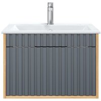  Onika Тумба под умывальник Дайлер 60 106151 (графит/дуб сонома) - Превью изображения №2 — Интернет-магазин Time-Shop