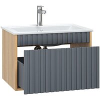  Onika Тумба под умывальник Дайлер 60 106151 (графит/дуб сонома) - Превью изображения №3 — Интернет-магазин Time-Shop