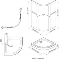 Душевой уголок Triton Альфа-Хром 80х80 (без поддона) - Превью изображения №4 — Интернет-магазин Time-Shop