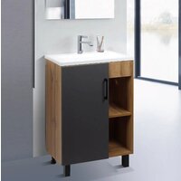  Doratiz Тумба под умывальник Лофт 50 9912.017 (графит/ватан) - Превью изображения №8 — Интернет-магазин Time-Shop