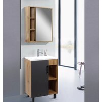  Doratiz Тумба под умывальник Лофт 50 9912.017 (графит/ватан) - Превью изображения №9 — Интернет-магазин Time-Shop