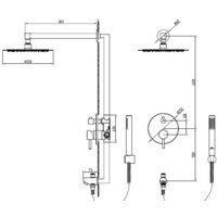 Душевая система  RGW SP-52 (хром) - Превью изображения №2 — Интернет-магазин Time-Shop