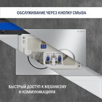 Унитаз подвесной Lauter Vortex 2110830 с кнопкой 219701E (круглая, хром) - Превью изображения №27 — Интернет-магазин Time-Shop