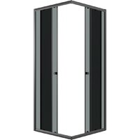 Душевой уголок Niagara Eco NG-1008-14QT 80x80x190 (черный/стекло тонированное) - Превью изображения №2 — Интернет-магазин Time-Shop