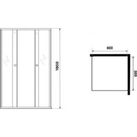 Душевой уголок Niagara Eco NG-1008-14QT 80x80x190 (черный/стекло тонированное) - Превью изображения №5 — Интернет-магазин Time-Shop