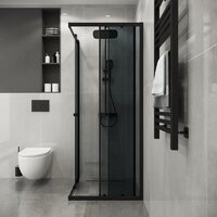 Душевой уголок Niagara Eco NG-1008-14QT 80x80x190 (черный/стекло тонированное) - Превью изображения №4 — Интернет-магазин Time-Shop