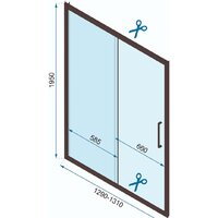 Душевая дверь Rea Rapid Slide 130 - Превью изображения №5 — Интернет-магазин Time-Shop