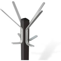 Вешалка для одежды Sheffilton Альберо SHT-CR20 172218 (венге/алюминий металлик) - Превью изображения №3 — Интернет-магазин Time-Shop