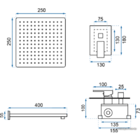 Душевая система  Rea Fenix REA-P8401 (золотой) - Превью изображения №8 — Интернет-магазин Time-Shop