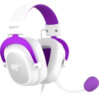 Наушники Havit Gamenote H2002d (белый/фиолетовый) - Превью изображения №2 — Интернет-магазин Time-Shop