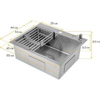 Кухонная мойка Axus LS-5044SD - Превью изображения №11 — Интернет-магазин Time-Shop