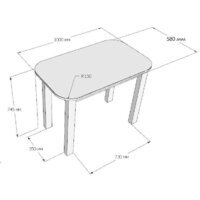 Кухонный стол Senira Р-02.06-01 (белый глянец/белый) - Превью изображения №3 — Интернет-магазин Time-Shop