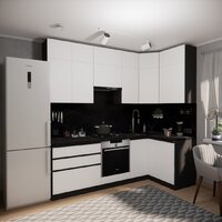 Готовая кухня ВерсоМебель Эко Премиум 1.2x2.4 правая (белый фасадный/ст. тунис) - Превью изображения №7 — Интернет-магазин Time-Shop