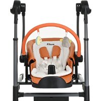 Высокий стульчик Pituso Triola (черная рама/оранжевый) - Превью изображения №10 — Интернет-магазин Time-Shop