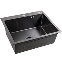 Кухонная мойка Avina Futur FK 4848 B Eco Embossing (черный нано) - Превью изображения №3 — Интернет-магазин Time-Shop