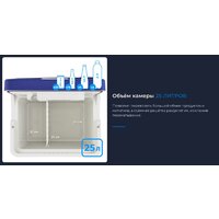 Термоэлектрический автохолодильник ZUGEL ZCR251D 25л (синий) - Превью изображения №2 — Интернет-магазин Time-Shop