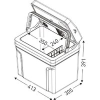 Термоэлектрический автохолодильник ZUGEL ZCR251D 25л (синий) - Превью изображения №11 — Интернет-магазин Time-Shop
