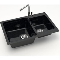 Кухонная мойка MARRBAXX Карельский камень модель 191/Q4 (черный) - Превью изображения №2 — Интернет-магазин Time-Shop