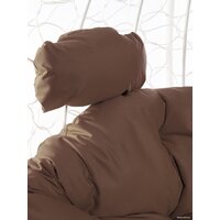 Подвесное кресло M-Group Для двоих 11450105 (белый ротанг/коричневая подушка) - Превью изображения №9 — Интернет-магазин Time-Shop
