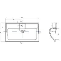 Умывальник Акватон Фабиа 80 80x45 - Превью изображения №2 — Интернет-магазин Time-Shop