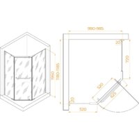 Душевой уголок RGW PA-091 35089102-11 100x120 (хром/прозрачное стекло) - Превью изображения №2 — Интернет-магазин Time-Shop