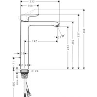 Смеситель Hansgrohe Metris 31082000 - Превью изображения №2 — Интернет-магазин Time-Shop