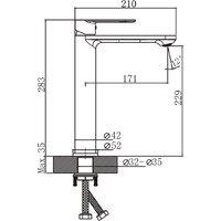 Умывальник Lauter 21502 + Moon 21СК8691BS с сифоном 21635B (черный матовый) - Превью изображения №5 — Интернет-магазин Time-Shop