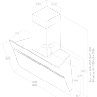 Кухонная вытяжка Elica Stripe WH/A/90/LX PRF0100995B - Превью изображения №3 — Интернет-магазин Time-Shop