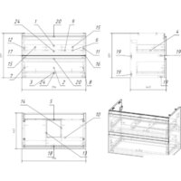  Cersanit Тумба Moduo 80 SZ-MOD80-BL/Wh под умывальник - Превью изображения №5 — Интернет-магазин Time-Shop