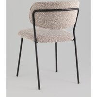 Стул Stool Group Кэрол без подлокотников FDC9003 DC2635-4A grey (букле серый/черные ножки) - Превью изображения №4 — Интернет-магазин Time-Shop