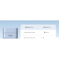 Беспроводное зарядное Ugreen MagFlow 2-in-1 W752 55960 (голубой) - Превью изображения №3 — Интернет-магазин Time-Shop