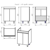  Misty Енисей - 60 Тумба прямая - Э-Ени01060-012 - Превью изображения №2 — Интернет-магазин Time-Shop