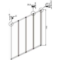 Стеклянная шторка для ванны Ambassador Bath Screens 16041110R 90 - Превью изображения №5 — Интернет-магазин Time-Shop