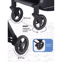 Коляска прогулочная «книга» MOWbaby Атом MB200 (Grey) - Превью изображения №8 — Интернет-магазин Time-Shop