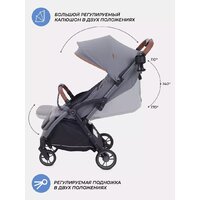 Коляска прогулочная «книга» MOWbaby Атом MB200 (Grey) - Превью изображения №5 — Интернет-магазин Time-Shop