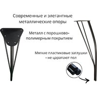 Кухонный стол Arvento Флок 3 европейский 110х70 (мрамор неро маркина) - Превью изображения №5 — Интернет-магазин Time-Shop