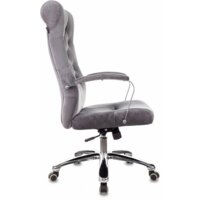 Офисное кресло Бюрократ T-9928SL Fabric (серый Italia 26/крестовина металл хром) - Превью изображения №2 — Интернет-магазин Time-Shop