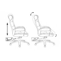 Офисное кресло Бюрократ T-9928SL Fabric (серый Italia 26/крестовина металл хром) - Превью изображения №5 — Интернет-магазин Time-Shop