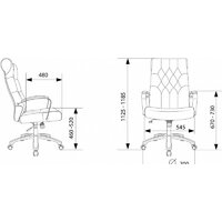Офисное кресло Бюрократ T-9928SL Fabric (серый Italia 26/крестовина металл хром) - Превью изображения №6 — Интернет-магазин Time-Shop