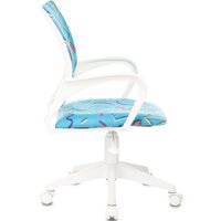 Компьютерное кресло Бюрократ Burokids 1W 1920811 (голубой Sticks 06/пластик белый) - Превью изображения №3 — Интернет-магазин Time-Shop