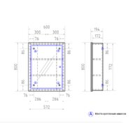  Vigo Шкаф с зеркалом Geometry 600 - Превью изображения №3 — Интернет-магазин Time-Shop