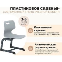 Детский стул Sheffilton SHT-S-TN21/3-5 а3-5 (серый/антрацит) - Превью изображения №3 — Интернет-магазин Time-Shop